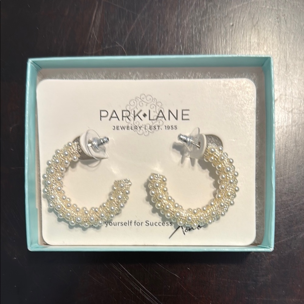 Park Lane Beaded Pearl Hoop Earrings